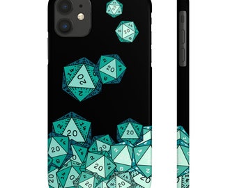 Dnd dice goblin phone case, D20 iphone case, D20 phone case, D&D gift, Dnd Slim Mate Phone case, Dnd iphone 13 case, iphone 14 case