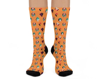 Dnd socks, Dnd gift socks, D20 socks, Unisex dice socks, DTG Crew Socks, D&D gifts, Dnd dice socks