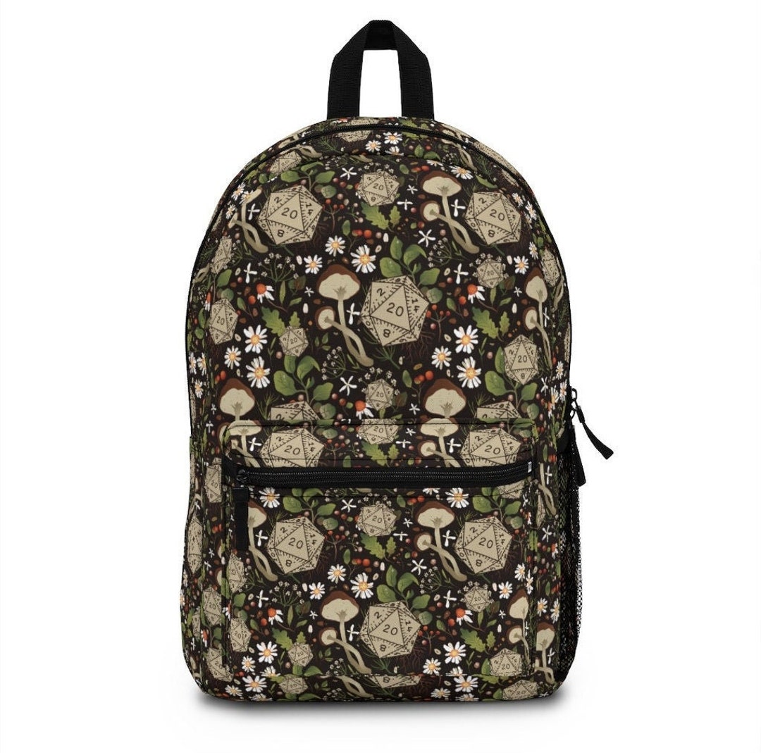 Dnd Backpack, Dnd Laptop Bag Backpack, Mushrooms D20 Backpack, Dnd ...