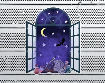Pegatina de ventana Dnd, pegatinas Dnd, pegatina D20, calcomanía de portátil de dados, pegatina de cuaderno DND, pegatina D&D, regalo DM, pegatina DM, regalo Dnd para él