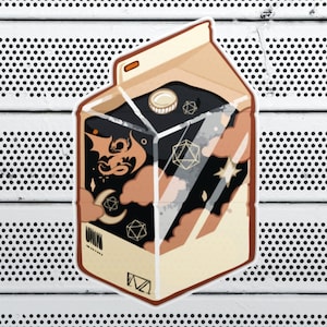 Adesivo Dnd Milk, adesivos Dnd, adesivo D20, decalque para laptop DnD, adesivo para notebook DND, adesivos D&D, presente DM, adesivo DM, presente Dnd para ele