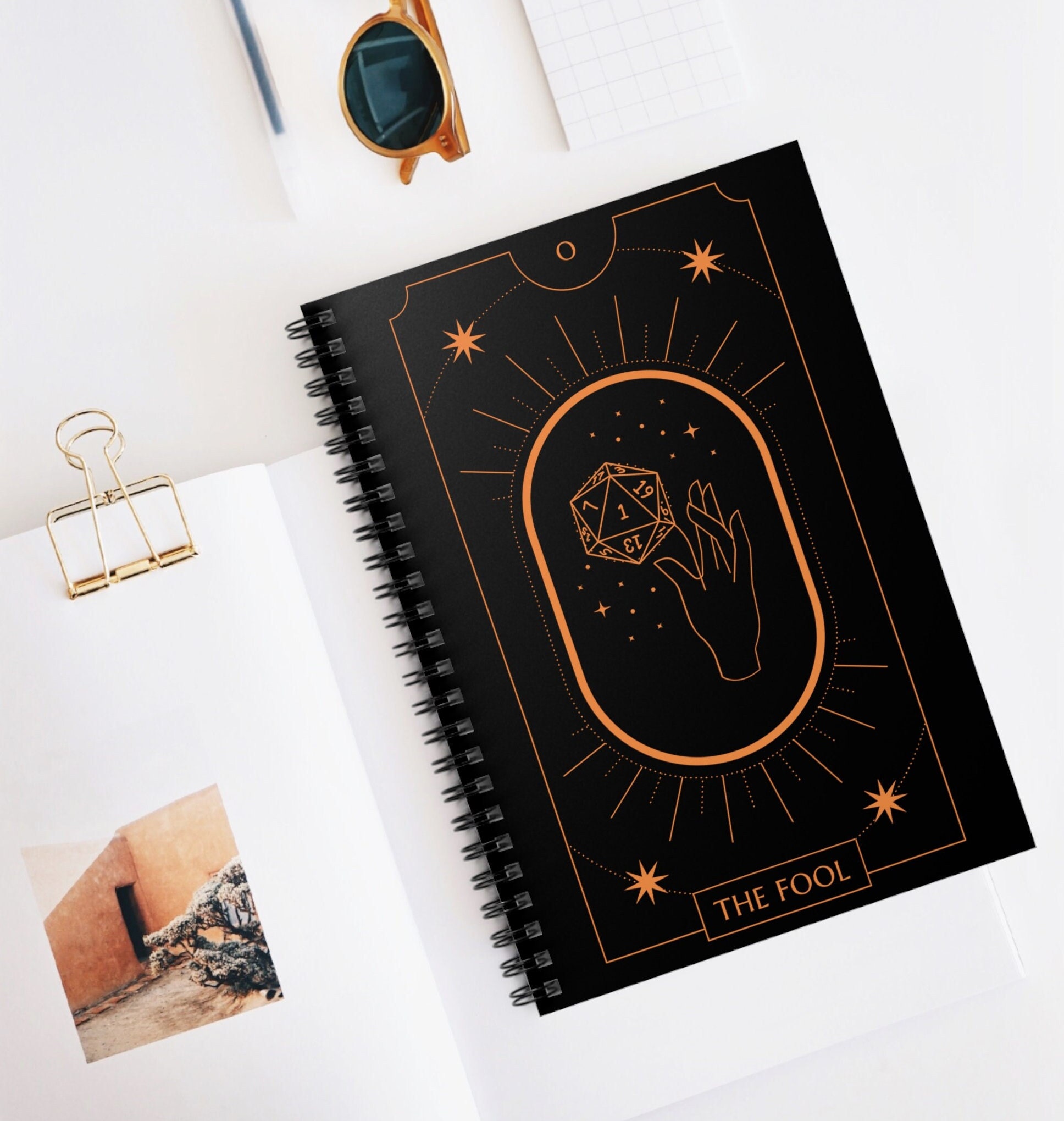 DnD Journal, D&D dagboek, DnD karakter dagboek, Dnd Fool Tarot Notebook, DM Notebook, DM dagboek, Dnd nat 1 notebook, DM geschenken, dnd merch