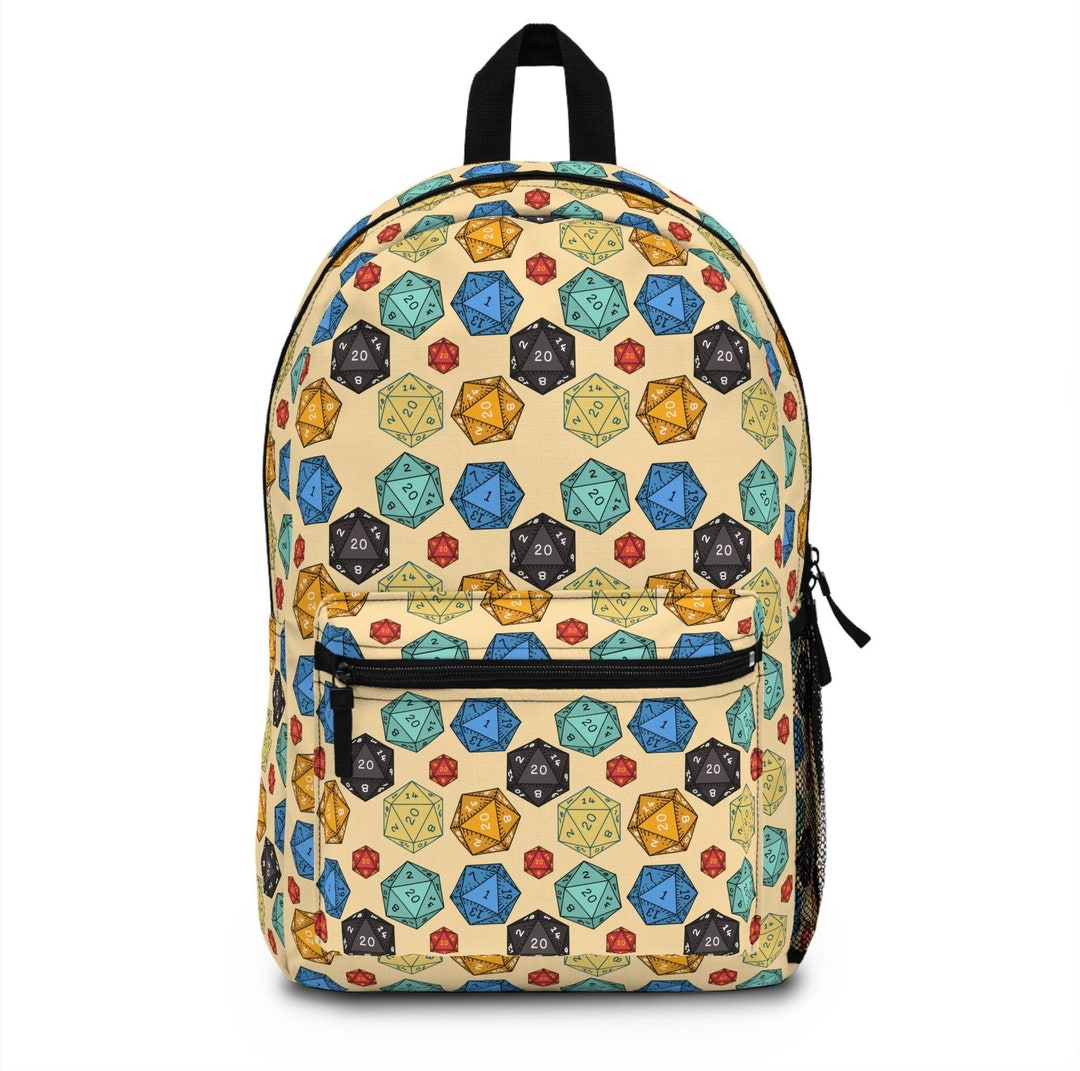 Dnd Backpack, Dnd Laptop Bag Backpack, D&d Dice Backpack, Dnd School Backpack, Dnd Gifts, DM