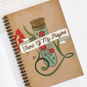 DND Journal, Tears of my players journal, D&D journal, DnD character journal, DND Adventure Notebook,  DM Notebook, Dnd Ruled Line notebook,