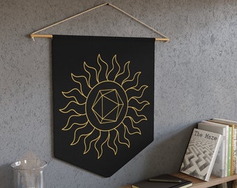 Dnd Flag, Dnd Pennant, Dnd Wall art, Dnd Tapestry, Dnd wall decor, Dnd accessory, Game room decor, Fire ball wall art, dnd spell, Dnd Gifts