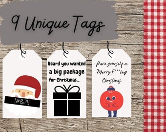 Christmas Gift Tags, Funny Christmas Gift Tags, (Dirty) Christmas Labels, Gift Labels, Instant Download