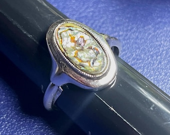 Vintage 1978 AVON Abalone Muschel Ring