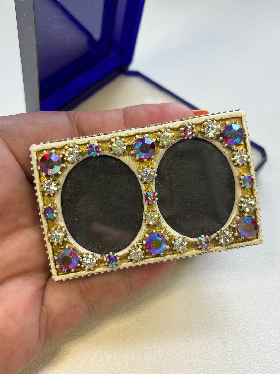 Vintage Florenza Double Picture Frame Etsy