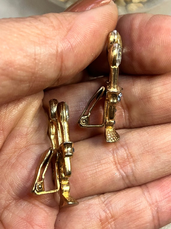 Rare 1940s ORA candelabra clip on earrings - image 5