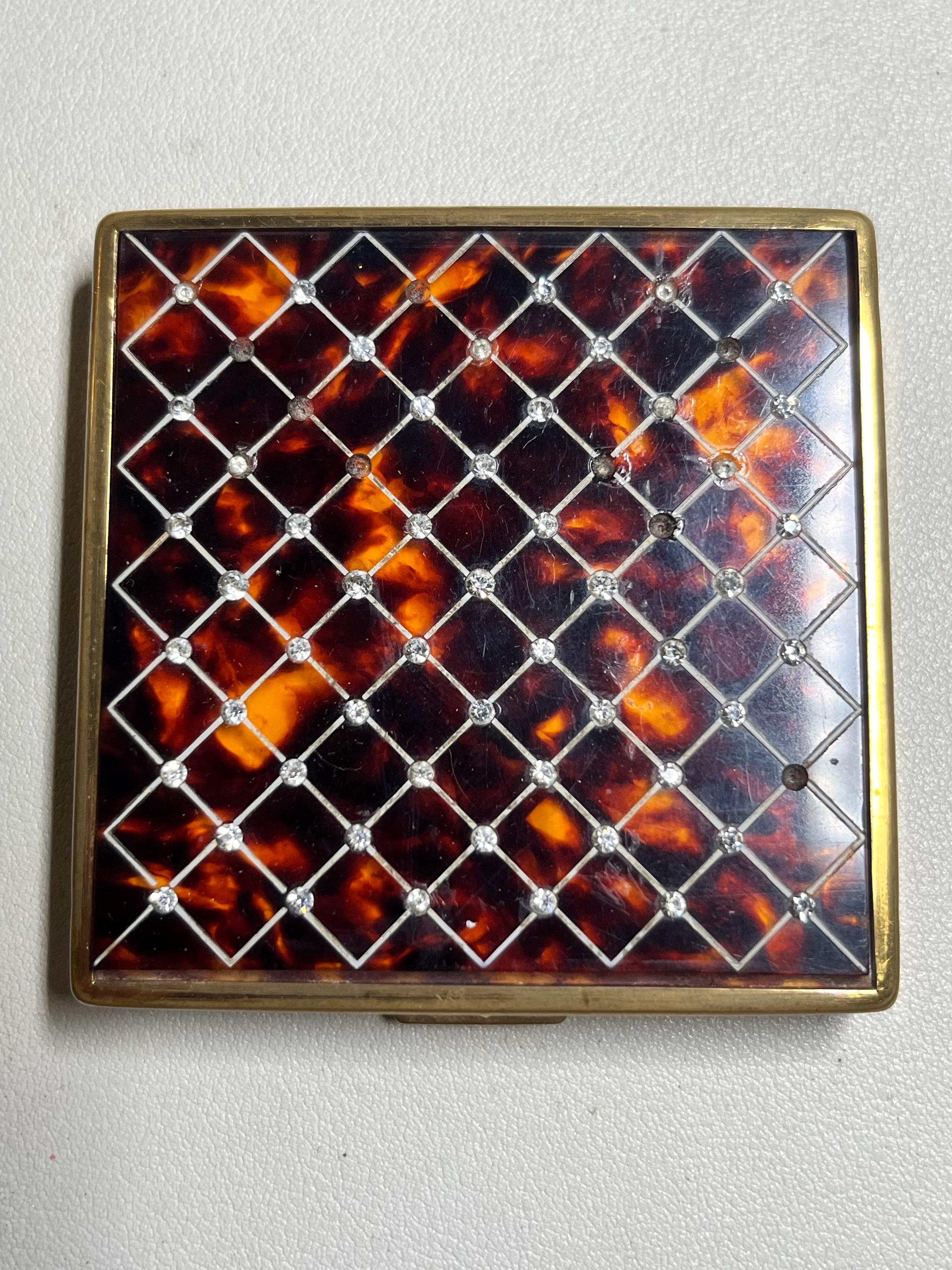 Vintage CINER Faux Tortoise Shell Compact (needs Restoration)