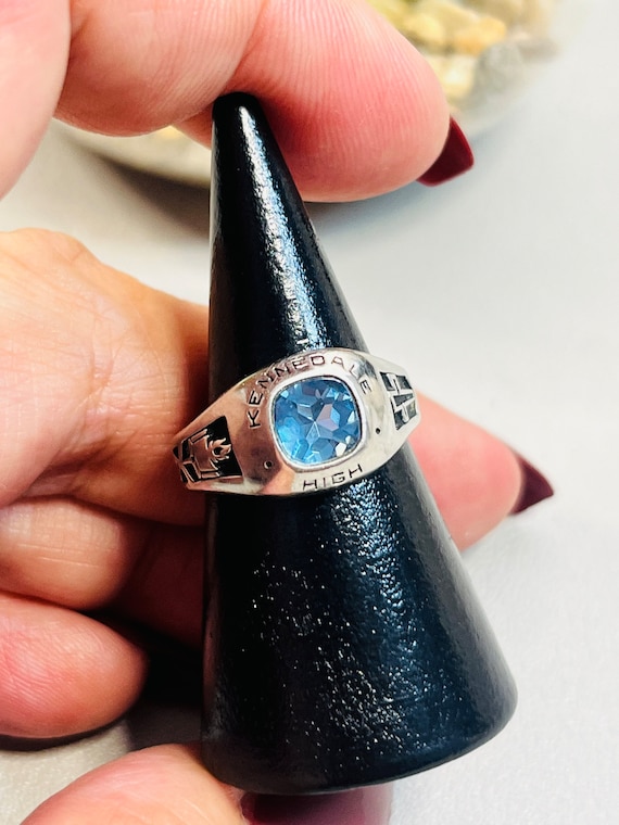 KENNEDALE HIGH aquamarine school ring