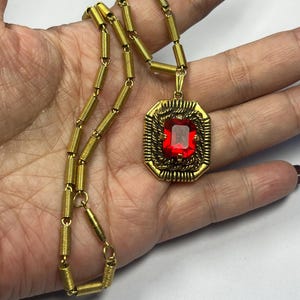SARAH COVENTRY red glass pendant necklace
