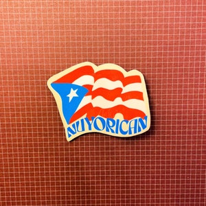 Nuyorican Puerto Rican Flag Sticker |  Puerto Rico Sticker |  New Yorker Puerto Rican Sticker | Die Cut Nuyorican Waterproof Sticker
