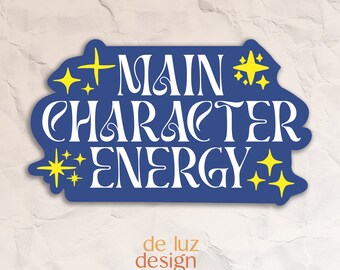 Main Character Energy Sticker | Main Character Book Sticker | Bookworm Sticker | Reader Sticker | Bookish Sticker |  Reading Stickers