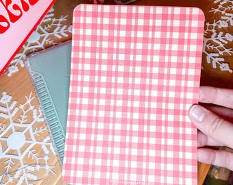 Red and Cream Plaid Kindle Insert | Bookish Gift