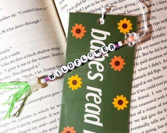 Wildflower Beaded Bookmark Tassel | Flower and Butterfly Charms