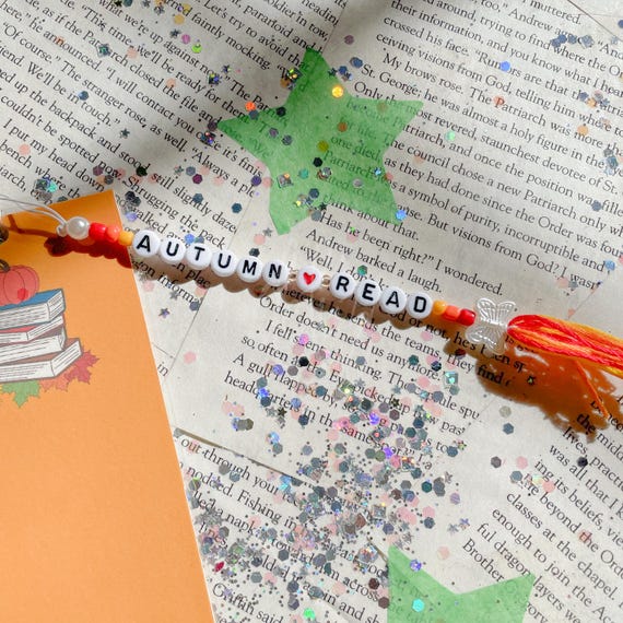 Autumn Reading Era Beaded Bookmark Tassel | Butterfly Charm