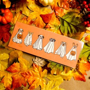 Geisterhunde Lesezeichen | Geist Haustiere Lesezeichen | Halloween Haustiere | Süßes oder Saures Lesezeichen | Hunde Lesezeichen | Herbst Lesezeichen | Bücherwurm | Buchliebhaber