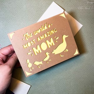 Most Amazing Mom Ducks and Ducklings Card / Animal Mom Card / Mommy Duck and Baby Ducks Card / GIfts for Mom / Mother's Day Card from Kids