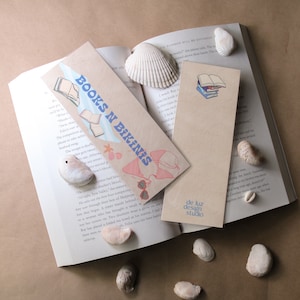 Books n Bikinis Bookmark | Bathing Suit Summer Bookmark | Beach Read Bookmark | Laminated Bookmark | Summer Reading Bookmark