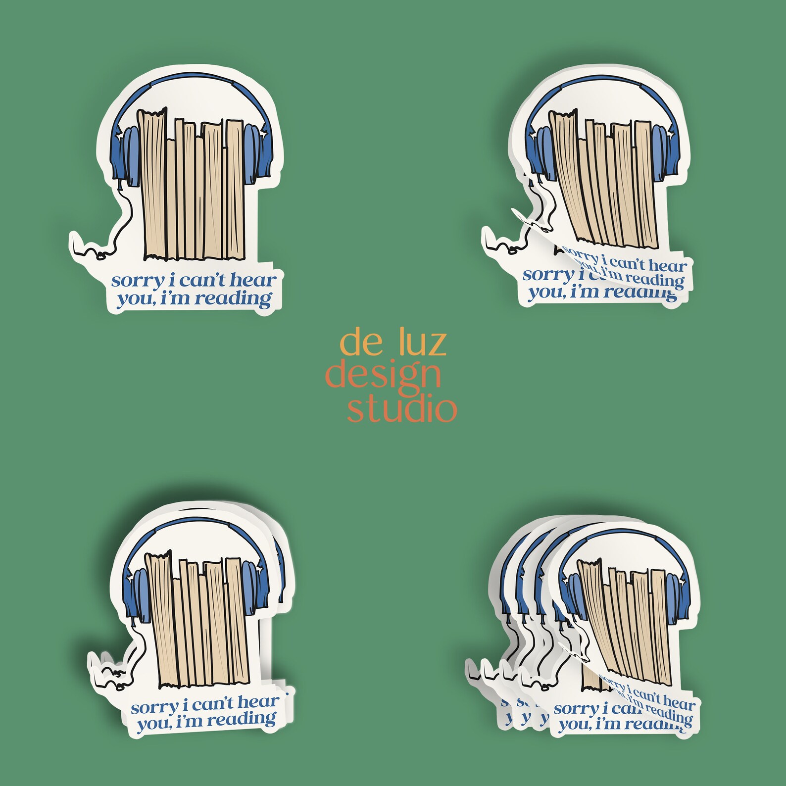 Sorry, I Can’t Hear You I’m Reading | Audiobook Sticker | Audio ...