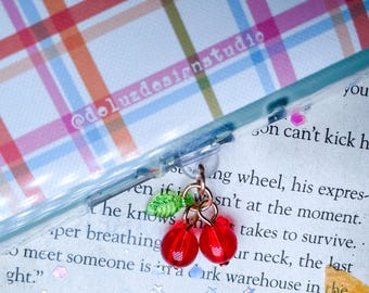 Cherry Kindle Charm | Fruit USB C Kindle Dust Plug Charms | Bookish Charm |  Bookish Merch, Bookish Gifts, Kindle Accessories