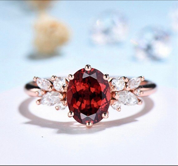 Promise garnet rings deals