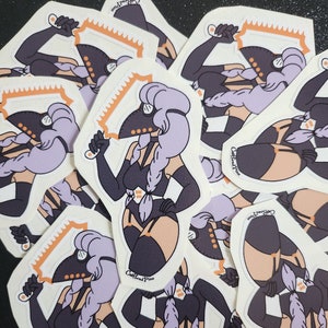 Violet Sexy Plague Doctor Sticker Easy Peel vinyl sticker