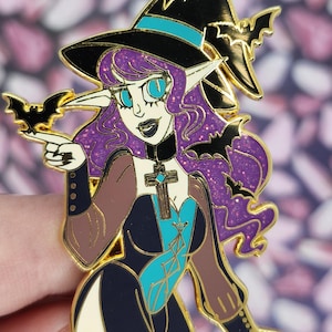 Batilda The Bat Witch OC Enamel Pin Original Character