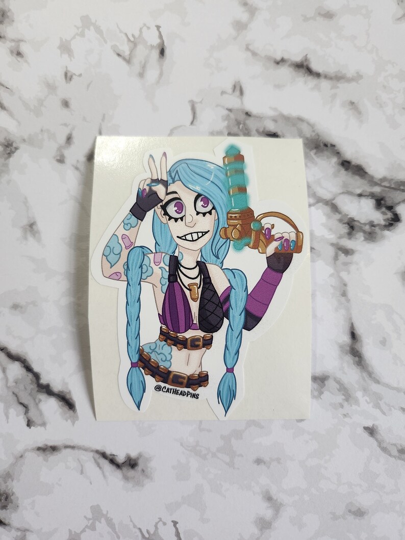 Jinx League of Legends Easy Peel Matte Vinyl Sticker - Etsy