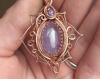 Amethyst Flower Pendant