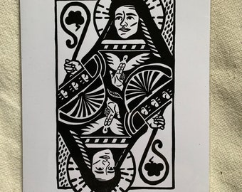 Tomato Linocut Print on Card Stock - Etsy