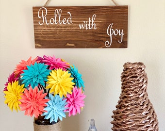 Colorful paper flowers, Handmade Paperflowers