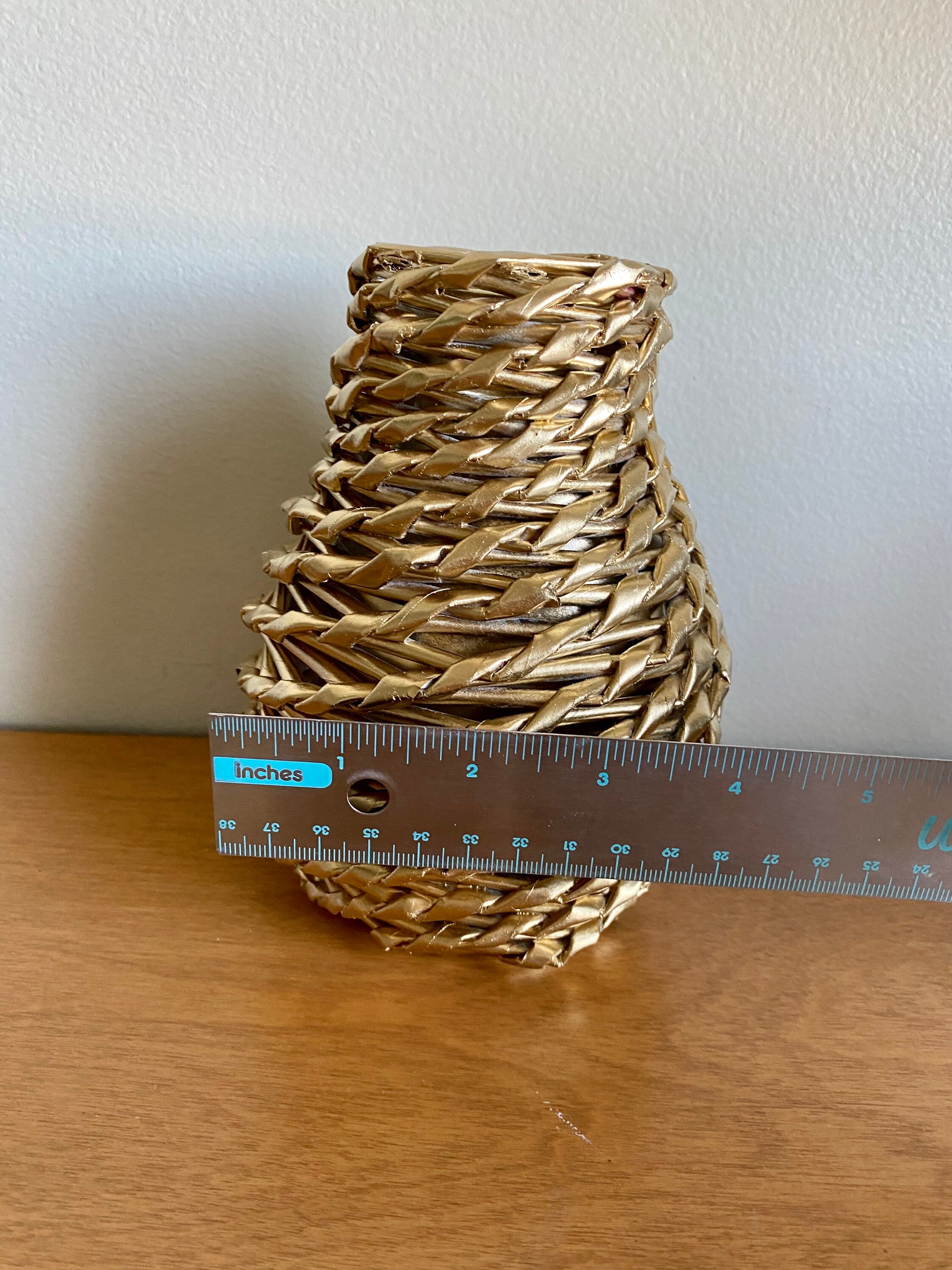 Upcycled Vase Weaved Paper Vase Paper Vase Recycled Paper Etsy