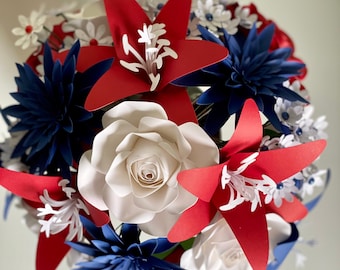 Red,White and Blue Paperflowers
