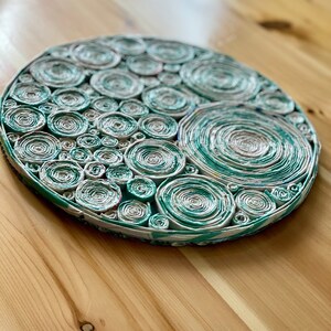 Handmade placemat, Circular placemat, Upcycled Wall Decor