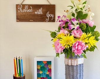 Paper vase, Handmade Vase