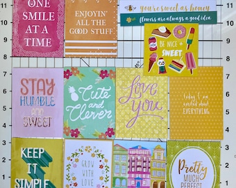 Summer/Adventure scrap papers for cardmaking, scrapbooking, journaling, collage, mixed media, destashed,ephemera