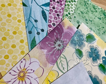 6x6" Scrapbook Cardstock: Glitter Painted Designs, 12 Double-Sided Sheets