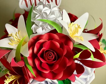 Handmade Paper Flower Bouquet: Personalized Eco-Friendly Gift