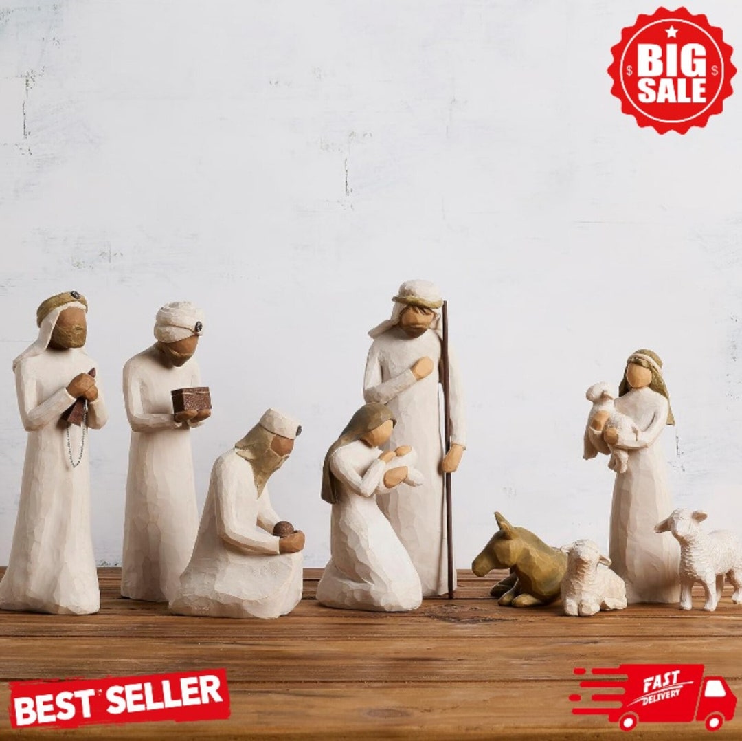 Willow Tree Nativity Set 9piece the Three Wisemen Willow Etsy