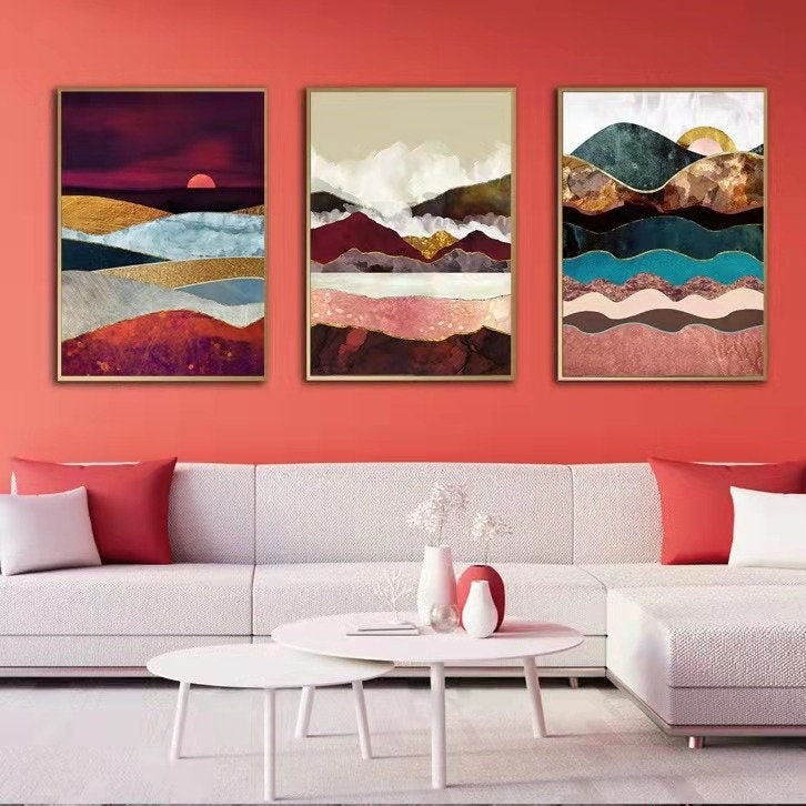 Set of 3 Scandinavian Wall Art Nordic Wall Art Scandinavian Etsy