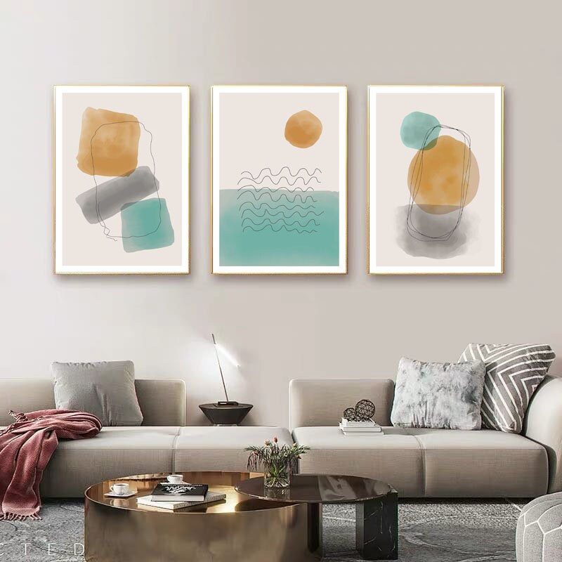 Set of 3 Scandinavian Wall Art Living Room Wall Decor Etsy