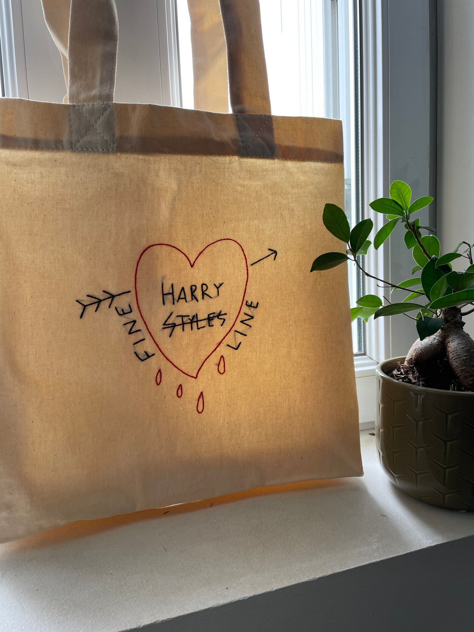 Tote Bag Harry Styles x Gucci / Brodé mains Etsy