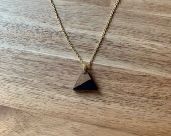 Wooden Triangle Necklace