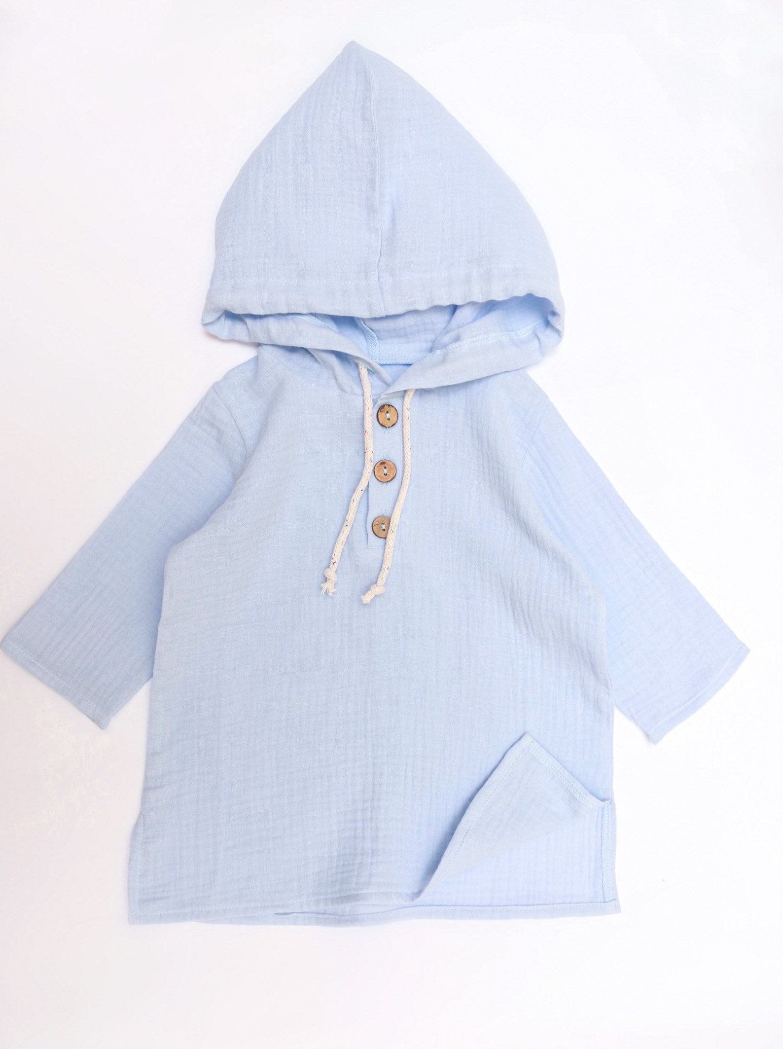 Muslin baby hooded shirt Muslin Toddler hooded shirt Newborn Etsy