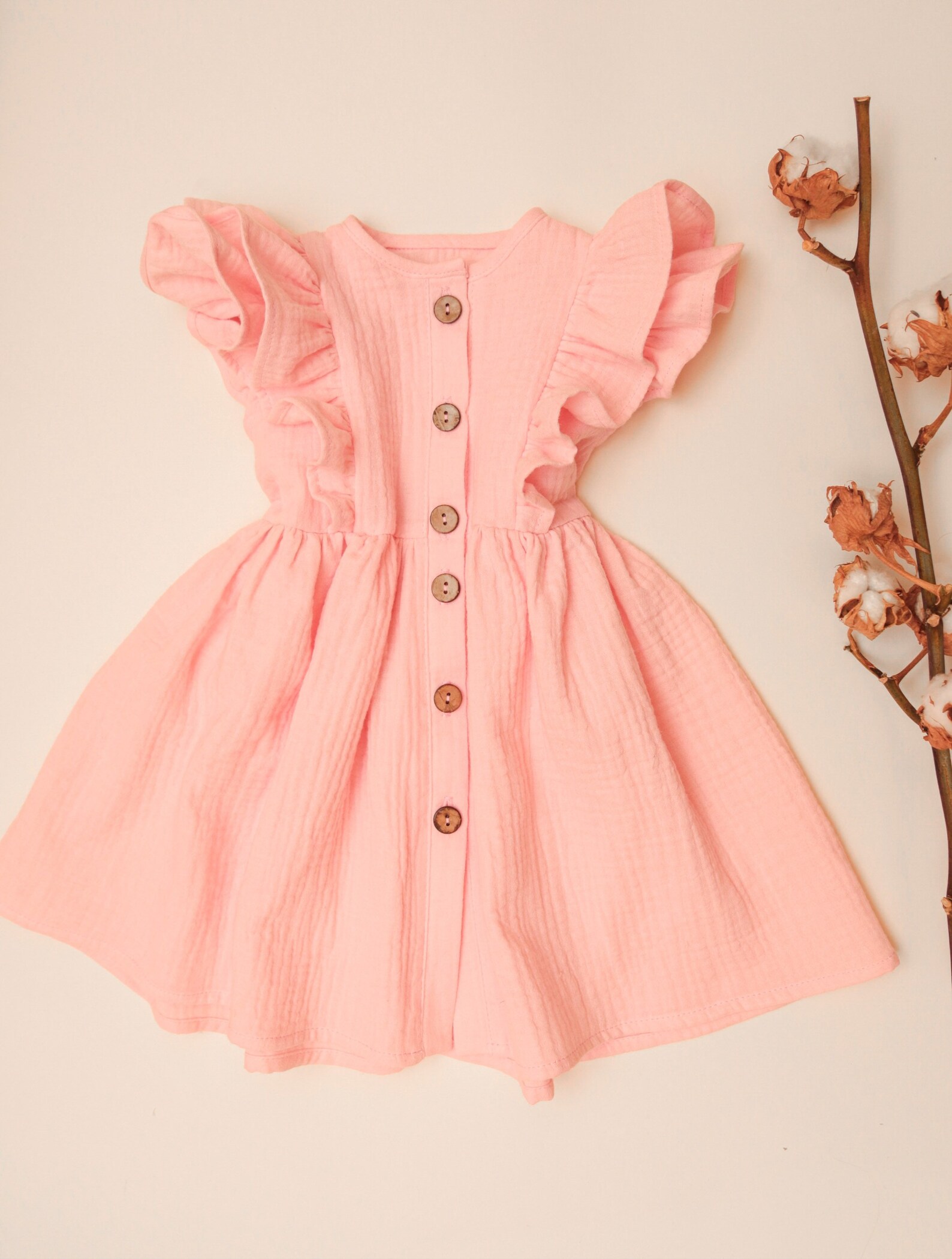 Girls Muslin Dress Cotton Muslin Baby Dress Muslin Dress Etsy