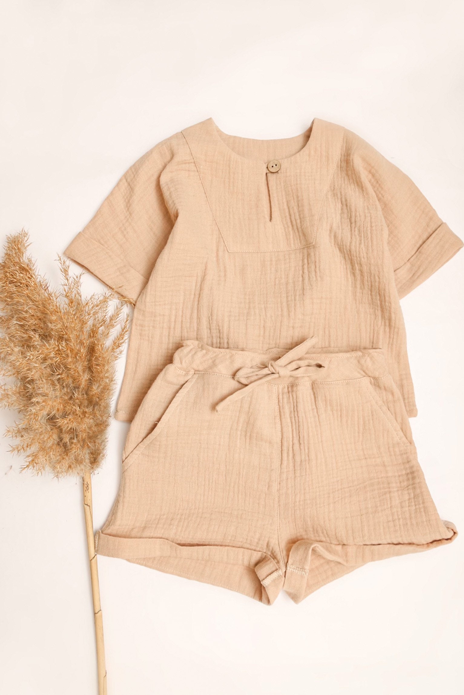 Muslin Shirt With Shorts Kids Muslin Outfit Baby Muslin Etsy