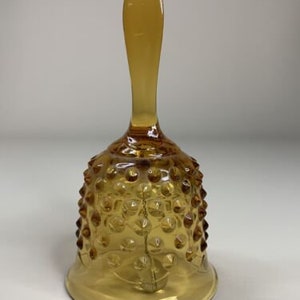 Fenton Art Glass HOBNAIL Colonial Amber Bell 6&quot;