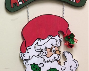 Wooden Santa Decor